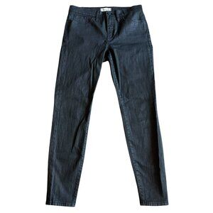 Madewell 9" High-Rise Skinny Pants Jeans Coated Collection Black Size 30 Women's